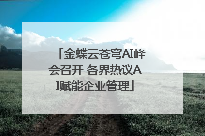金蝶云苍穹AI峰会召开 各界热议AI赋能企业管理