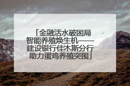 金融活水破困局 智能养殖焕生机——建设银行佳木斯分行助力蛋鸡养殖突围