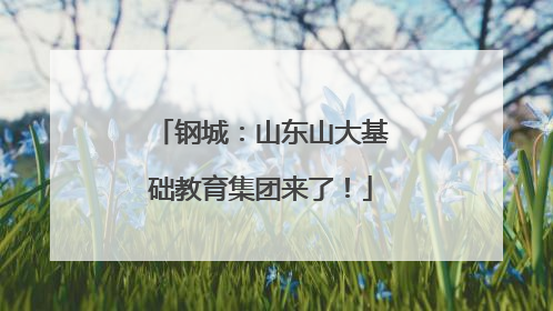 钢城：山东山大基础教育集团来了！
