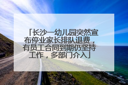 长沙一幼儿园突然宣布停业家长排队退费，有员工合同到期仍坚持工作，多部门介入