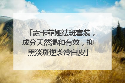 露卡菲娅祛斑套装，成分天然温和有效，抑黑淡斑逆袭冷白皮