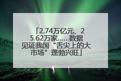 2.74万亿元、25.62万家……数据见证我国“舌尖上的大市场”蓬勃兴旺