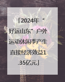 2024年“好运山东”户外运动休闲季产生直接经济效益1.35亿元