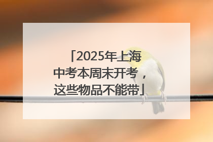 2025年上海中考本周末开考，这些物品不能带