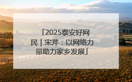 2025泰安好网民｜宋芹：以网络力量助力家乡发展