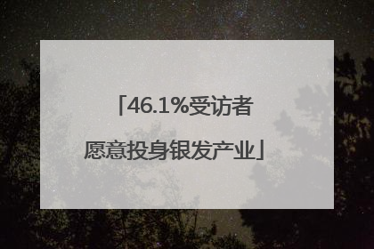46.1%受访者愿意投身银发产业