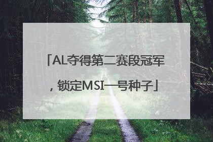 AL夺得第二赛段冠军，锁定MSI一号种子